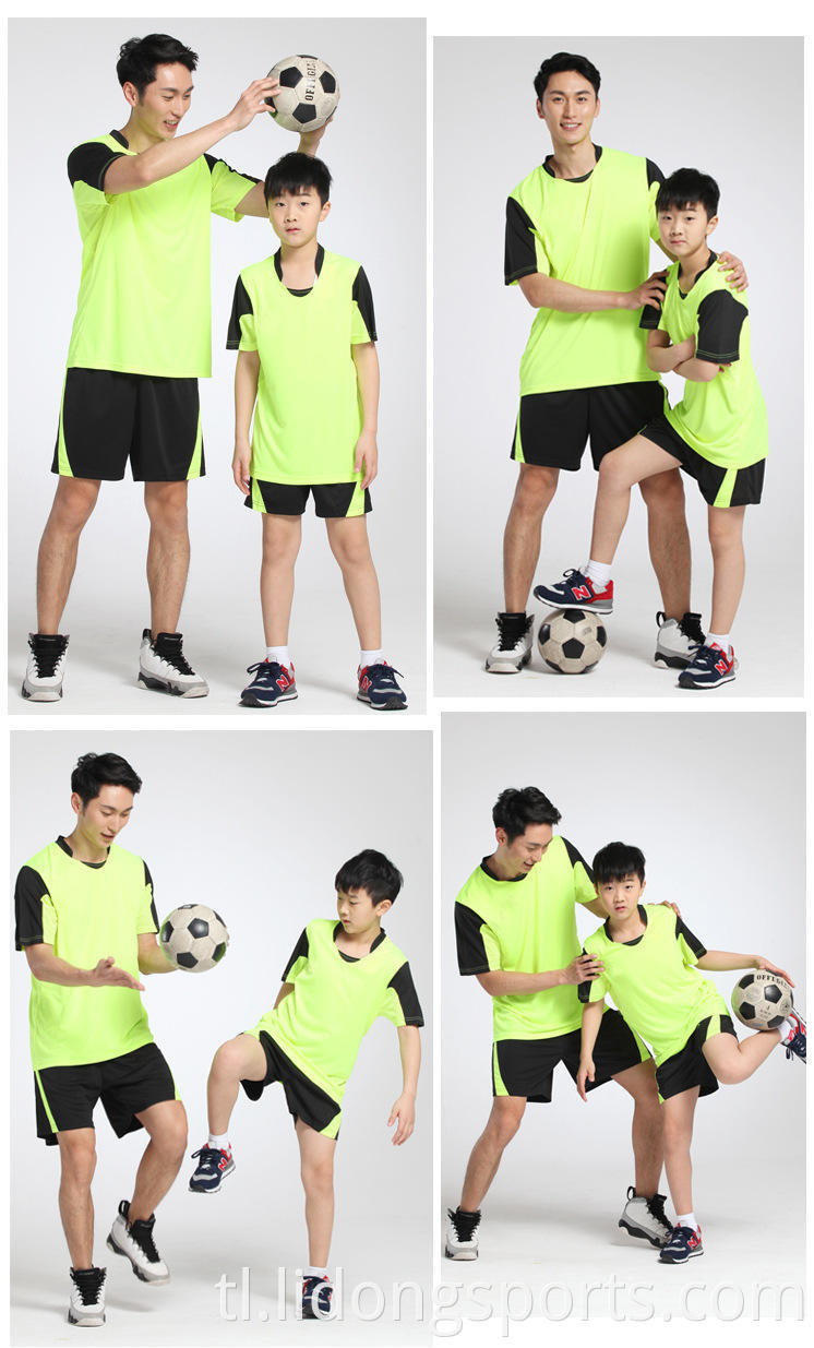 Mainit na Pagbebenta ng Sport Wear Breathable Polyester Football Jersey Soccer Uniform para sa Mga Lalaki